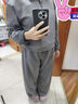 艾美琦美（AIMEIQIMEI）2026春季新款休閑套裝胖mm遮肉顯瘦大碼女裝闊腿褲梨型身材兩件套 灰色兩件套 2XL [建議140-160斤] 曬單實(shí)拍圖