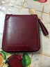 班亞奴（banyanu）錢(qián)包女士2025新款短款簡(jiǎn)約皮夾子駕駛證卡包一體真皮大容量小錢(qián)夾 酒紅色-防盜刷 曬單實(shí)拍圖