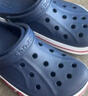卡駱馳（CROCS）洞洞鞋貝雅卡駱班輕便耐磨一腳蹬休閑鞋|205089 深藍/辣椒紅-4CC 43 (270mm) 曬單實(shí)拍圖