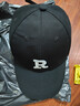 【熱巴同款】加大棒球帽帽子男女大頭圍顯臉小春夏字母百搭棒球帽 刺繡款-黑色 曬單實(shí)拍圖