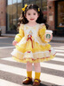 G.duck小黃鴨童裝洛麗塔公主裙女童連衣裙春秋款星星人裙子兒童生日禮服 裙子 90 cm 曬單實(shí)拍圖