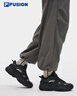 FILA FUSION斐樂(lè )潮牌女鞋復古籃球鞋中幫加絨火焰鞋 黑/太空銀-BS 37.5 曬單實(shí)拍圖