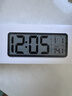 漢時(shí)（Hense）電子時(shí)鐘LCD大屏桌面鐘表擺放式大數字座鐘臺鐘溫度掛鐘HD106白色 曬單實(shí)拍圖
