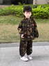 G.duck小黃鴨兒童迷彩服套裝春秋裝帥氣男童套裝運動(dòng)會(huì )軍訓表演服幼兒園 軍綠色 100 (建議身高90cm 3-4歲)cm 曬單實(shí)拍圖