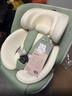 Prigel兒童安全座椅嬰兒車(chē)載汽車(chē)用寶寶新生小月齡0-12歲通風(fēng)加熱可坐躺 舒安基礎款-奶油青提（不窩脖+單手旋轉+上拉帶） 曬單實(shí)拍圖
