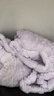 紫色花語(yǔ)【暖呼呼法蘭絨】?jì)和屡汉鹘q秋冬加厚保暖家居服紫色160 曬單實(shí)拍圖