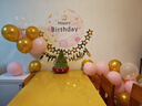演繹 生日場(chǎng)景布置女孩生日裝飾氣球兒童生日快樂(lè )派對背景墻氛圍布置 曬單實(shí)拍圖