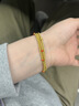 中國珠寶黃金手鏈女足金綺夢(mèng)三圈疊戴足金手串送女友老婆情人節生日禮物 足金手串金重約2克 曬單實(shí)拍圖