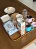 拜杰長(cháng)方形托盤(pán)日式茶盤(pán)家用客廳水杯茶杯托盤(pán)水果盤(pán)仿木紋托盤(pán)特大號 曬單實(shí)拍圖