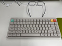 NuPhy Node75 矮軸機械鍵盤(pán)三模無(wú)線(xiàn)藍牙gasket客制化 全鍵熱插拔靜音辦公mac筆記本專(zhuān)用 雙色PBT鍵帽 復古白 黛粉軸-踩雪音(42gf) nano軸-矮軸 曬單實(shí)拍圖