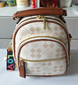 磁點(diǎn)韓版印花多功能雙肩包女時(shí)尚百搭氣質(zhì)小包包夏天旅行小背包女包潮 米白 小包 曬單實(shí)拍圖