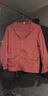 春秋大碼女裝拉鏈連帽短外套薄款媽媽裝上衣百搭寬松純色大口袋新 西瓜紅 3XL 建議135-150斤 曬單實(shí)拍圖