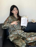 PAUL VALLONI趙露思同款真絲睡衣女春秋款長(cháng)袖緞面開(kāi)衫卡通家居服送閨蜜禮盒裝 花卉套裝 【禮盒裝】 XL 曬單實(shí)拍圖