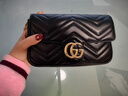 GUCCI古馳GG Marmont系列小號肩背包（配卡包）[禮物] 黑色 均碼 曬單實(shí)拍圖