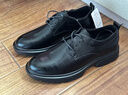回力皮鞋男黑色英倫風(fēng)德比鞋厚底耐磨工作鞋軟底系帶正裝鞋男 黑色 41 曬單實(shí)拍圖