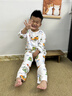 Besblosdy夏季兒童睡衣棉綢男童女童寶寶薄款長(cháng)袖綿綢女孩子家居服夏天套裝 雙長(cháng)恐龍卡車(chē) 90 90碼建議身高140cm 曬單實(shí)拍圖