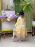 G.duck小黃鴨童裝女童春秋套裝兒童衣服女寶寶毛衣外套半身裙春裝三件套 黃色開(kāi)衫+愛(ài)心打底衫+黃色半裙 120 （建議身高110cm  6-7歲）cm 曬單實(shí)拍圖