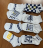 俞兆林8雙白色襪子男短襪秋冬季ins潮學(xué)生低幫短筒防掉跟船襪男生 曬單實(shí)拍圖