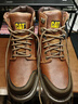 卡特（CAT）工裝靴馬丁靴男鞋男士休閑工鞋經(jīng)典牛皮面防滑工裝靴 棕紅 42 曬單實(shí)拍圖
