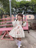 G.duck童裝洛麗塔公主裙女童連衣裙春秋季生日禮服蓬蓬裙兒童秋裝長(cháng)袖裙 奶油長(cháng)袖 90尺碼1~2歲【 80-90cm】cm 曬單實(shí)拍圖
