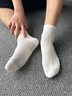 浪莎襪子男士夏季薄款網(wǎng)眼透氣中短筒10A抗菌防臭吸汗透氣運動(dòng)休閑襪 暮雪白5雙 均碼 曬單實(shí)拍圖