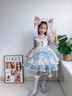 G.duck小黃鴨童裝洛麗塔公主裙女童連衣裙高端洋氣生日禮服吊帶裙子兒童 裙子加拖尾+裙撐 100 建議2~3歲（ 90-100cm） 曬單實(shí)拍圖
