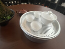 一品工坊鋁合金蓄水茶盤(pán)家用圓形茶盤(pán)瀝水盤(pán)茶臺茶托盤(pán)茶海干泡盤(pán)茶具套裝 鋁圓盤(pán) 曬單實(shí)拍圖