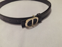 CONCISE KITE【真皮】頭層牛皮腰帶皮帶女士搭配西裝牛仔褲連衣裙裝飾輕奢品牌 黑色/生日禮物送女友老婆實(shí)用 105cm (帶寬2.4cm) 曬單實(shí)拍圖