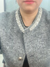 她池綿羊毛雙面呢短外套女2025冬裝新款小香風(fēng)釘珠圓領(lǐng)上衣 曬單實(shí)拍圖