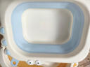 世紀寶貝（babyhood）寶寶洗臉盆新生嬰兒折疊專(zhuān)用初生兒童小盆洗屁屁PP洗漱盆 【小鱷魚(yú)折疊盆_可懸掛】天空藍(1個(gè)裝) 曬單實(shí)拍圖