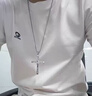 彩萊婭速度與激情十字架鈦鋼項鏈男士銀色鑲鉆吊墜歐美簡(jiǎn)約潮男霸氣配飾 曬單實(shí)拍圖