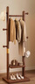 安居客[國補]進(jìn)口橡膠木衣帽架實(shí)木衣架落地立式掛衣架臥室置物架掛衣桿 【100%橡膠木】胡桃色-大號-雙層(寬60cm) 曬單實(shí)拍圖