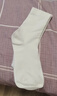 俞兆林6雙白色堆堆襪子女士中筒襪棉7A抗菌春夏季松口運動(dòng)襪月子長(cháng)筒襪 曬單實(shí)拍圖