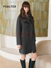 詩(shī)篇專(zhuān)選復古立領(lǐng)雙排扣中長(cháng)款綿羊毛雙面呢子大衣2025冬季新款 灰色 XL 曬單實(shí)拍圖