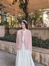 香影小香風(fēng)粗花呢外套女2026春裝新款千金名媛風(fēng)粉色甜美短款上衣 銀牡丹色 S 155/80A/85-95斤 曬單實(shí)拍圖