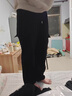 PMOG美式加絨加厚工裝褲女秋冬新款高腰系帶垂感寬松直筒休閑闊腿褲子 9144黑色（加絨） L [100110斤] 曬單實(shí)拍圖