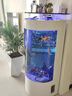 新款半圓客廳家用高清玻璃一體中小型魚(yú)缸靠墻免換水生態(tài)水族箱 定制尺寸請聯(lián)系客服 40*50*138長(cháng)寬高 曬單實(shí)拍圖