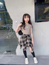G.duck小黃鴨女童套裝夏季薄款舞蹈裙兒童T恤短裙中大童女孩兩件套裙 卡其色 120 cm 曬單實(shí)拍圖