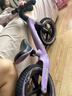 喜爾唯兒童平衡車(chē)可調節1到12歲寶寶滑步車(chē)小孩自行車(chē)輕便無(wú)腳踏自行車(chē) 12寸 暗夜紫【2-6歲適用】 +禮包 曬單實(shí)拍圖