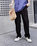 回力褲子男春秋寬松休閑褲男簡(jiǎn)約直筒男褲闊腿褲運動(dòng)褲長(cháng)褲黑色XL 曬單實(shí)拍圖