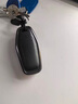 索飾新26款奧迪A5L/Q5L鑰匙套Q6L e-tron包Sportback殼上汽鑰匙扣一汽 玄武黑 (手抓繩) 法國山羊皮 曬單實(shí)拍圖