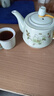 連山閣（LIAN SHAN GE）  陶瓷茶壺過(guò)濾家用泡茶器大號功夫茶具單壺帶網(wǎng)隔內膽杯子套裝沖茶壺 方壺玉蘭花陶瓷過(guò)濾一壺二杯 曬單實(shí)拍圖