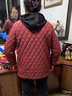 梵花秀春秋胖媽媽裝外套大碼遮肉新款秋冬風(fēng)衣50歲中老年女裝連帽上衣 紅色輕薄夾棉 XL 建議穿108-120斤 曬單實(shí)拍圖
