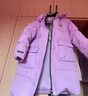 笛莎童裝女童羽絨服2025冬季兒童中長(cháng)款連帽羽絨服 紫色 140 曬單實(shí)拍圖