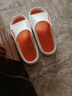 回力居家男士拖鞋室外穿四季防滑臭沙灘涼拖鞋HL02331白橙色42-43碼 曬單實(shí)拍圖