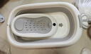 iuu嬰兒洗澡盆兒童浴盆大號寶寶可折疊可坐可躺新生兒童用品 【官方補貼-感溫款】雙層加厚浴盆+可調節浴架 材質(zhì)：食品級PP材質(zhì)，安全無(wú)異味 曬單實(shí)拍圖