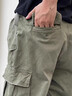 NEIGBORL【牧馬人】釗叔制復古重工百搭休閑褲水洗多口袋寬松男女工裝褲子 綠色 L 曬單實(shí)拍圖