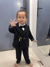 G.duck小黃鴨童裝周歲禮服男寶寶西裝套裝春秋季嬰幼兒花童衣服男童春裝 外套+馬甲+長(cháng)褲+襯衫預售7天 80 尺碼建議6-9個(gè)月14-20斤cm 曬單實(shí)拍圖