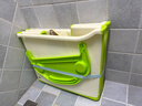 魚(yú)躍星空兒童泡澡桶可折疊家用嬰兒洗澡盆寶寶沐浴加大立體式游泳洗澡桶 綠色【立式折疊+浴凳+送禮包】 【升級展開(kāi)大空間】0-10歲適用 曬單實(shí)拍圖