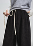 十月結晶孕婦褲小個(gè)子闊腿褲抽繩不勒肚子無(wú)托腹長(cháng)褲2025新款春夏秋冬季 黑色【春秋薄款】適穿溫度15-25℃ S 體重推薦：100-120斤 曬單實(shí)拍圖